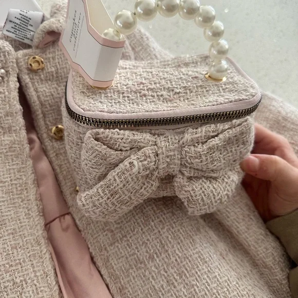 NWT Cupcakes & Cashmere Pink Tweed Texture - Picture 2 of 4